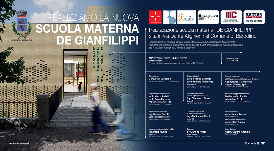 Scuola materna De Gianfilippi  a Bardolino (VR) – in corso di realizzazione